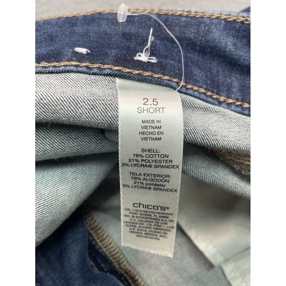 Chico's Straight Leg Jeans Sz 2.5s US 17x27 NEW - Picture 6 of 8